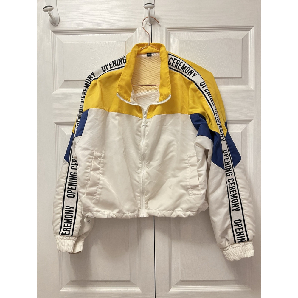 OPENING CEREMONY Multi Color Logo Full Zip Wind Breaker Track Jacket Size L